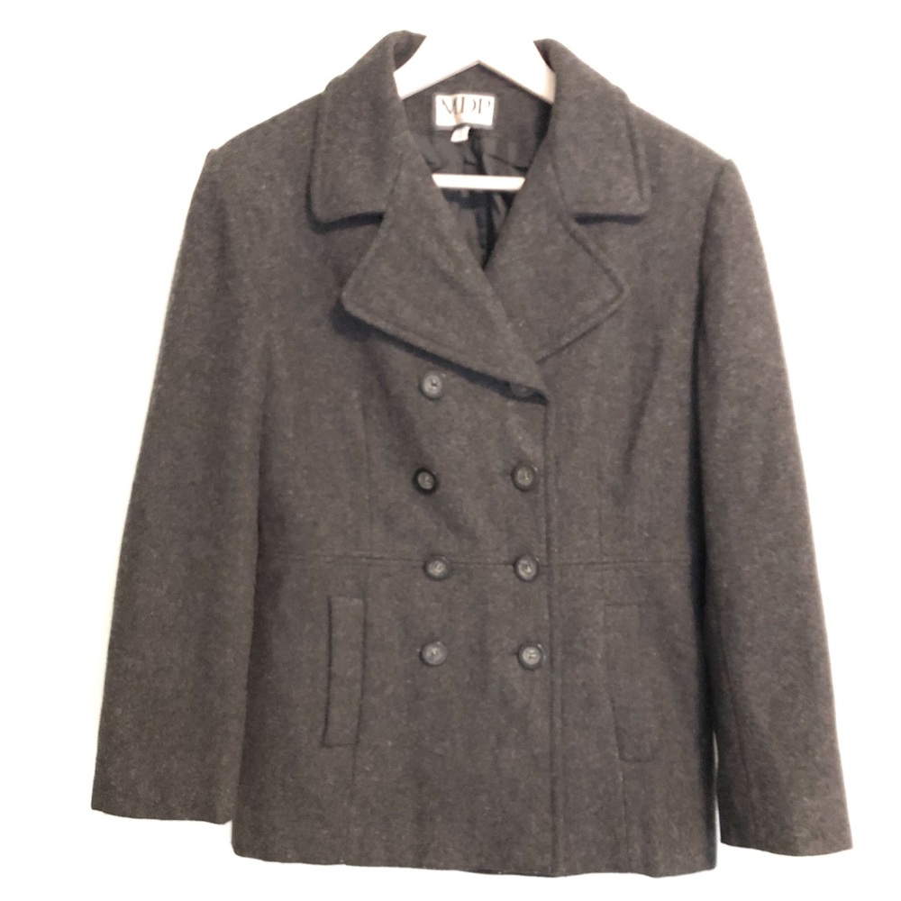 Gray Wool Peacoat | MDP | womens coat